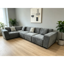 CANAPE D'ANGLE MODULABLE HC2507-GREY TISSU MICROFIBRE GRIS