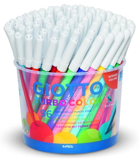 FEUTRES TURBOCOLOR - POT DE 96 - POINTE MOYENNE 2.8 MM - GIOTTO