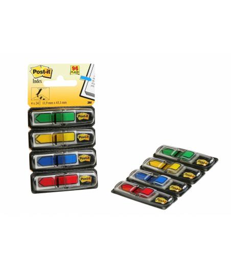 MARQUE-PAGES POST-IT® FLECHES, COULEURS CLASSIQUES - LOT 4 X 24