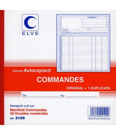 MANIFOLD CARNET DE COMMANDES - 50 DUPLI - 21 X 21 CM