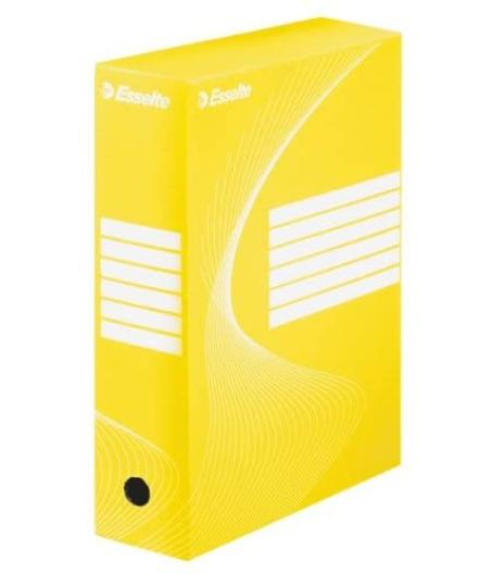 BOITE D'ARCHIVES 100MM JAUNE BOXY VIVIDA ESSELTE , JAUNE