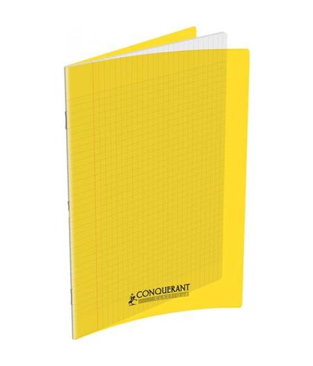 CAHIER CONQUERANT CLASSIQUE AGRAFE 210X297 48P 90G SEYES POLYPRO JAUNE