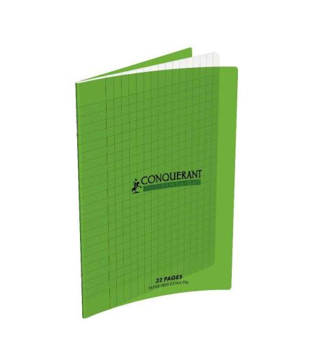 CAHIER AGRAFE 240X320 POLYPRO VERT  90G 48P SEYES CLASSIQUE