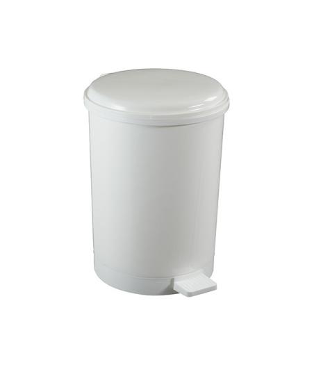 POUBELLE A PEDALE METAL 5L BLANC