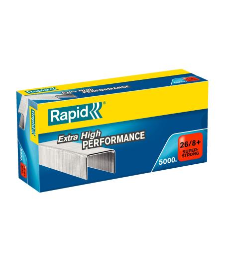 BOITE 5000 AGRAFES N° 26/8  GALVANISE - CAPACITE D'AGRAFAGE 3 MM