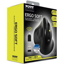 SOURIS SANS FIL PORT ERGO RECHARGEABLE 2.4GHZ BLUETOOTH NOIR