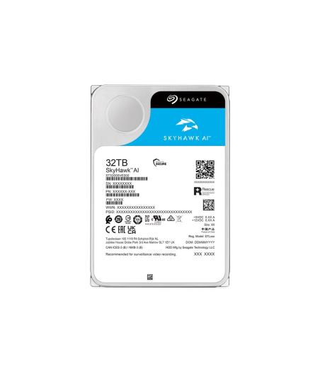 DISQUE DUR HDD INTERNE SEAGATE SKYHAWK AI 32TO OPTIMISE POUR