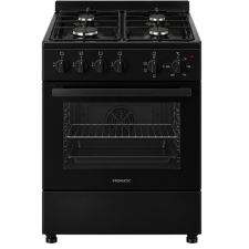 GAZINIERE FROMATIC FC664FE5BK 4 FEUX GAZ ET FOUR ELEC GRIL 60X60 NOIRE