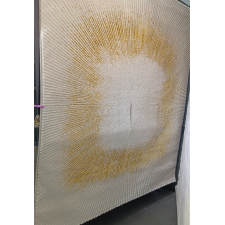 TAPIS TAPIS11 160X230CM MOTIF RAYONNANT ECRU-BEIGE ET DORE