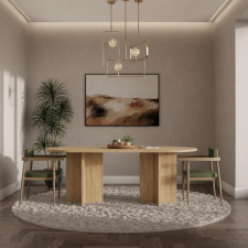 TABLE LOEN ARTISAN EFFET BOIS NATUREL