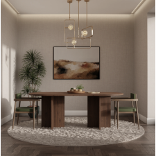 TABLE LOEN OKAPI EFFET BOIS BRUN