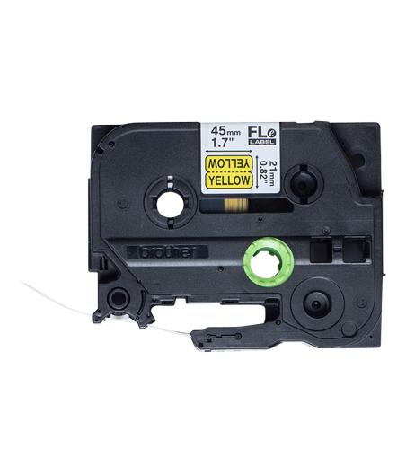 BROTHER FLE-6511 BK ON WHITE FLAG TAPE