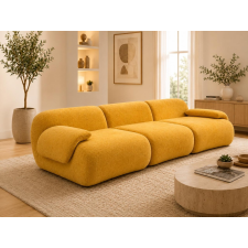 CANAPE MODULAIRE MODERNE 3 PLACES COMPRESSE 280X100X72CM JAUNE