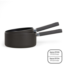 SET DE 2 CASSEROLES LIVOO MEP154N Ø 18 ET 20CM NOIR