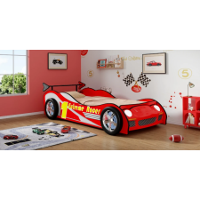 LIT VOITURE SUPREME AVEC LUMIERE B171R SOMMIER INCLUS ROUGE
