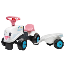PORTEUR TRACTEUR RAINBOW FARM AVEC REMORQUE FALK ROSE DES 1 ANS