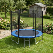 TRAMPOLINE ROND 244 CM AVEC FILET DE SÉCURITÉ ET ÉCHELLE
