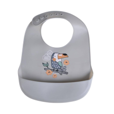 BAVOIR EN SILICONE AVEC POCHE CANGAROO ROOIBOS GRIS DÈS 4 MOIS