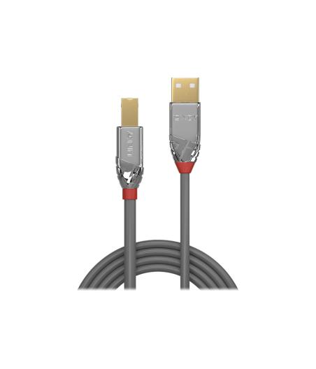 CABLE LINDY 3M USB 2.0 TYPE A/B CROMO