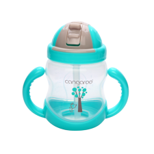 GOBELET D’APPRENTISSAGE AVEC PAILLE CANGAROO 280 ML BOO BLUE DÈS 6 MOIS
