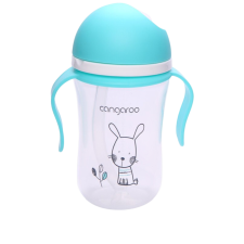 GOBELET D’APPRENTISSAGE AVEC PAILLE CANGAROO 300 ML BLEU DÈS 6 MOIS
