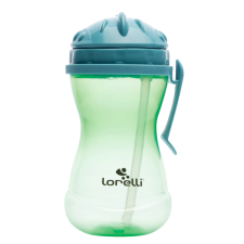 GOURDE AVEC PAILLE ET POIGNÉE LORELLI 360ML BLEUE ET VERTE DÈS 12 MOIS