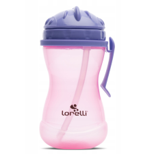 GOURDE AVEC PAILLE LORELLI 360 ML ROSE DÈS 12 MOIS