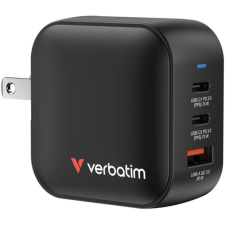 ADAPTATEUR SECTEUR VERBATIM 70WATTS 3 PORTS NOIR