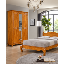 ARMOIRE TOKYO 3 PORTES AVEC MIROIR BOIS TEAK