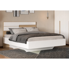LIT MIRIA AMM-160L22 160X200CM BLANC ET EFFET BOIS