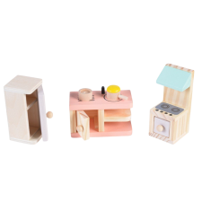 ENSEMBLE DE MEUBLES EN BOIS POUR MAISON DE POUPÉE 4013 18 MOIS+