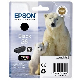 CARTOUCHE ENCRE T2601 NOIRE EPSON 220PGES 