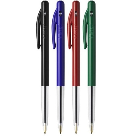 STYLO BIC M10 CLIC MOYENNE - BLISTER DE 4 COULEURS 1MM