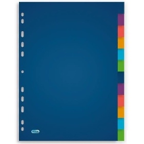 INTERCALAIRES ELBA - NEUTRES COLOR LIFE A4 12 POSITIONS POLYPROPYLÈNE. DIMENSIONS 21X29.7 CM