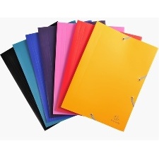 CHEMISE 3 RABATS À ÉLASTIQUES EN POLYPROPYLÈNE 4/10E. COULEURS ASSORTIES.