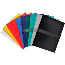 CHEMISE DOS 13 CM EXTENSIBLE BALACRON SANS RABATS. SANGLE VELCRO. COULEURS ASSORTIES. 24 X 32 CM