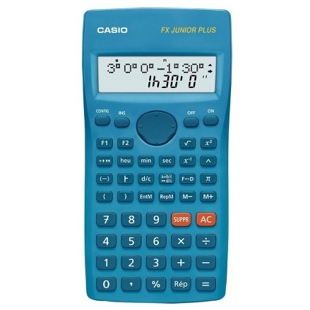 CALCULATRICE SCIENTIFIQUE CASIO - FX JUNIOR PLUS - CLASSE PRIMAIRE - DIMENSIONS - 128 X 75 MM