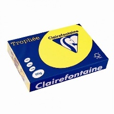 PAPIER COULEUR JAUNE SOLEIL CLAIRE FONTAINE 210*297 MM (GRAND FORMAT)  80G-M2 FSC 500 FEUILLES