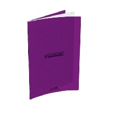 CAHIER GRANDS CARREAUX 96 PAGES 210x297 POLYPRO VIOLET REL. AGRAFE