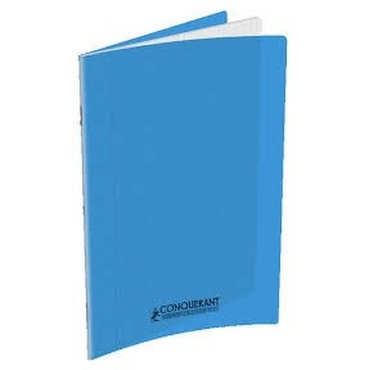 CAHIER PETITS CARREAUX 96 PAGES 240x320 POLYPRO BLEU REL. AGRAFE