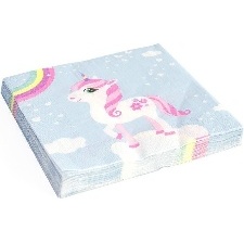20 SERVIETTES LICORNE