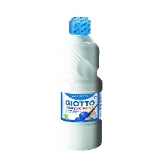 GIOTTO ACRYLIC PAINT - PEINTURE MULTI-SUPPORTS - FLACON 500 ML - BLANC