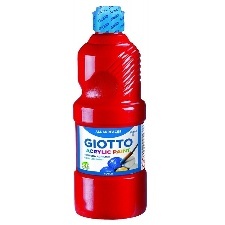 GIOTTO ACRYLIC PAINT - PEINTURE MULTI-SUPPORTS - FLACON 500 ML - ROUGE