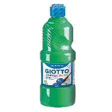 GIOTTO ACRYLIC PAINT - PEINTURE MULTI-SUPPORTS - FLACON 500 ML - VERT FRANC