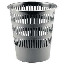 CORBEILLES À PAPIER AJOURÉE 16 L GRIS
