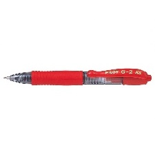 STYLO ROLLER G-2 PIXIE ENCRE GEL POINTE MOYENNE ROUGE