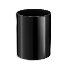 POT A CRAYONS ABS ROND SANS SERIGRAPHIE NOIR