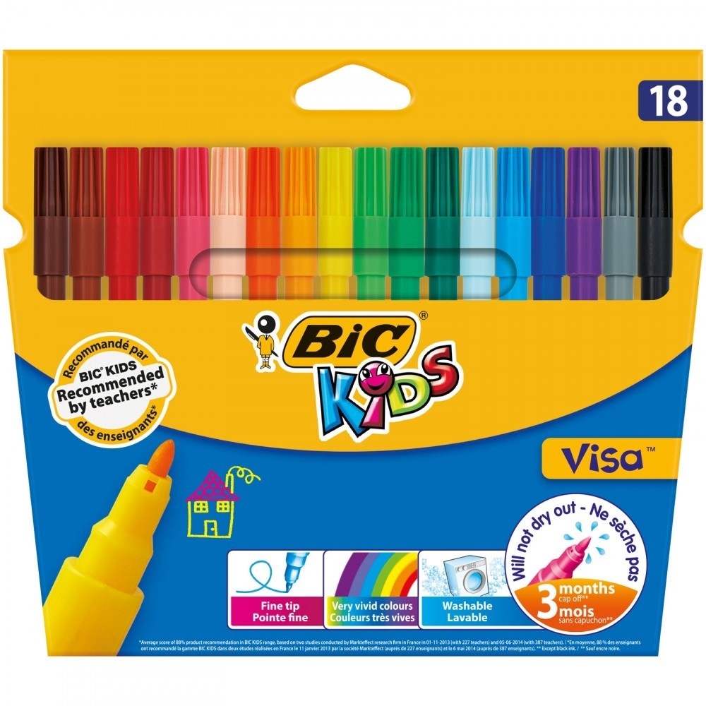 Etui de 18 crayons de couleurs Bic Kids Evolution - La Grande Papeterie