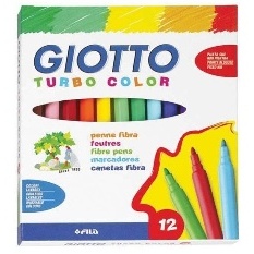 FEUTRES LAVABLES 12 COULEURS POINTE MOYENNE 2-8 MM