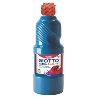 GOUACHE GIOTTO  EXTRA QUALITY SUPER CONCENTREE  FLACON 500 ML  CYAN  BLEU PRIMAIRE